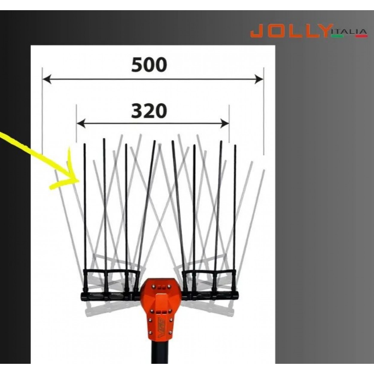 Jolly UL-V5012 Akülü Zeytin Hasat Makinesi – 36V, 950 Bpm, Karbon Fiber Çubuklu, Teleskopik Alüminyum Gövde
