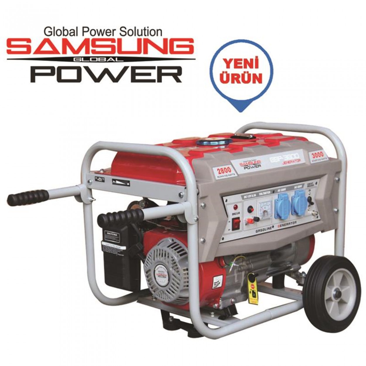 Benzi̇nli̇ Jeneratör 3 Kw Monofaze İpli̇