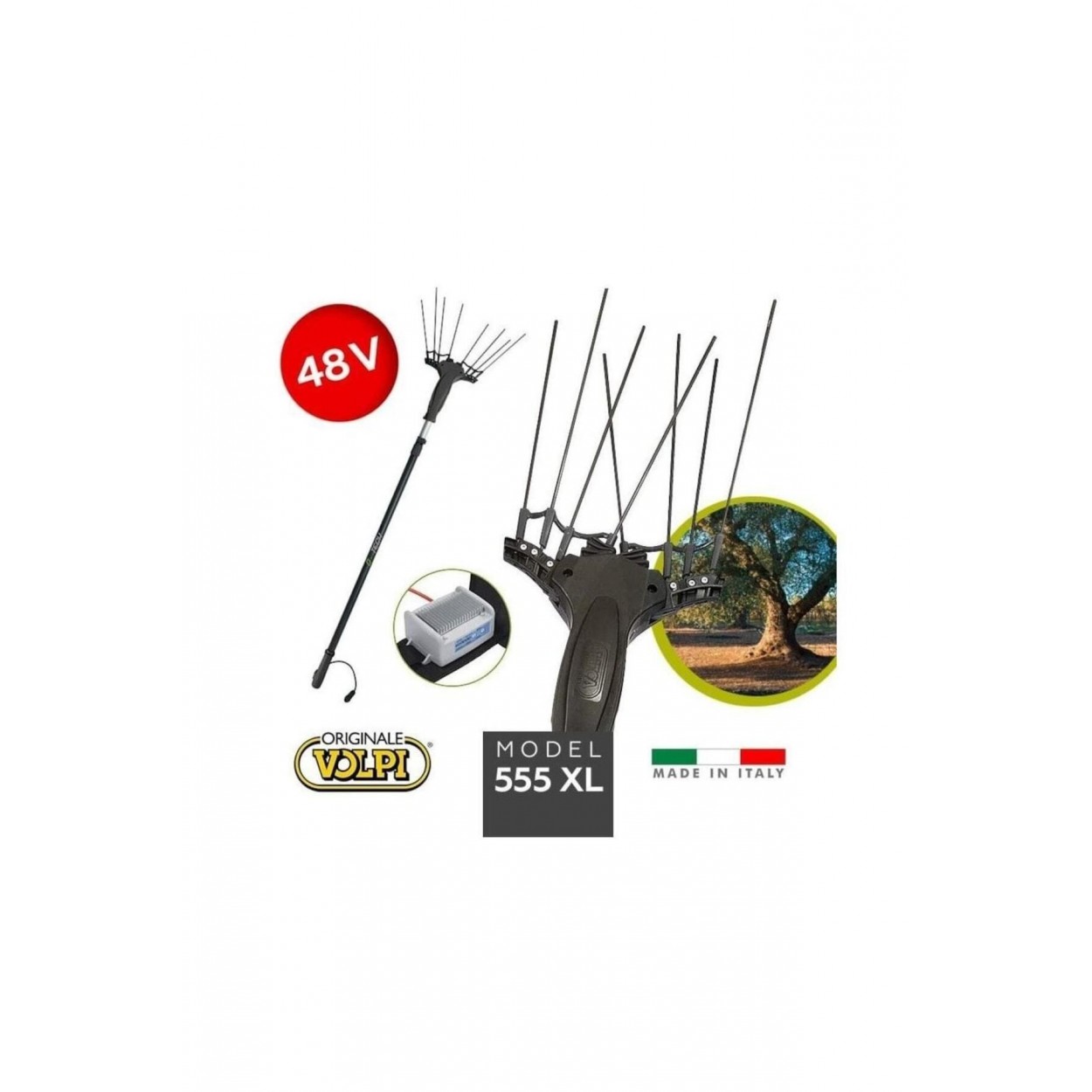 Volpi 555XL Olytech – İtalyan Zeytin Silkme Makinesi (48 VOLT).