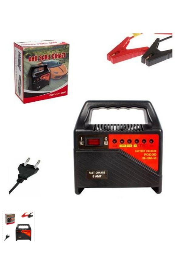 6 / 12 V Led Göstergeli Akü Şarj Cihazı