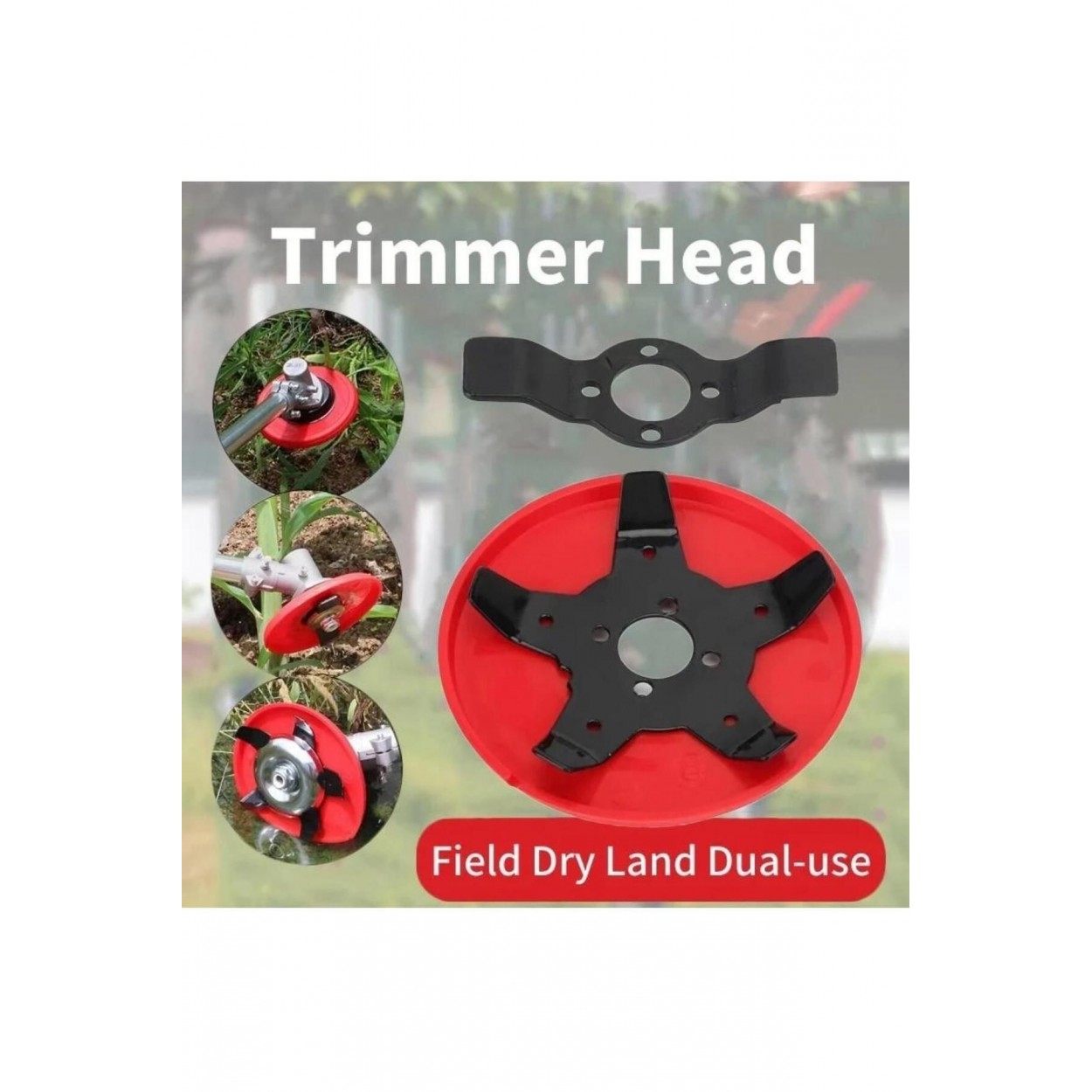 Çapa Yapma Aparatı Bütün Motorlu Tırpan Modellerine Uyumlu Kullanışlı Çelik Çift Bıçak Korumalı